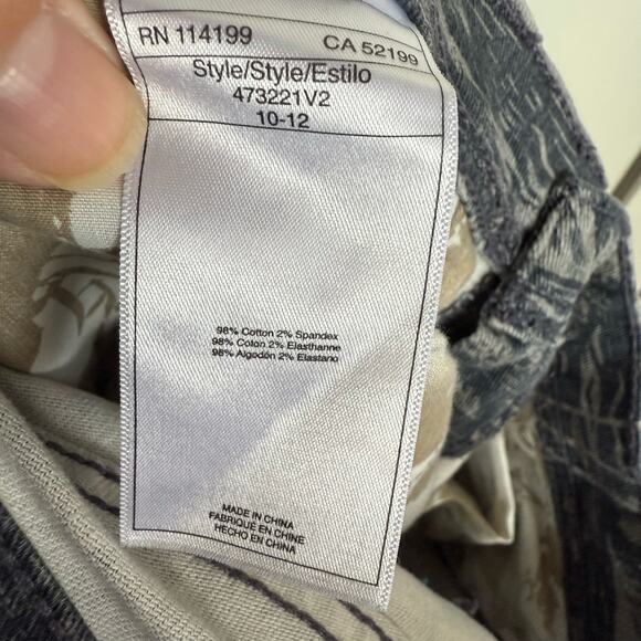 Roxy Womens Jeans‎ Sz 7 28 Tropical Gray Sunburners Skinny Beach Hawaiian Denim - Picture 8 of 8